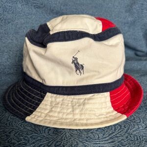 SOLD! Polo Ralph Lauren Colorblock Bucket Hat | Red/White/Navy